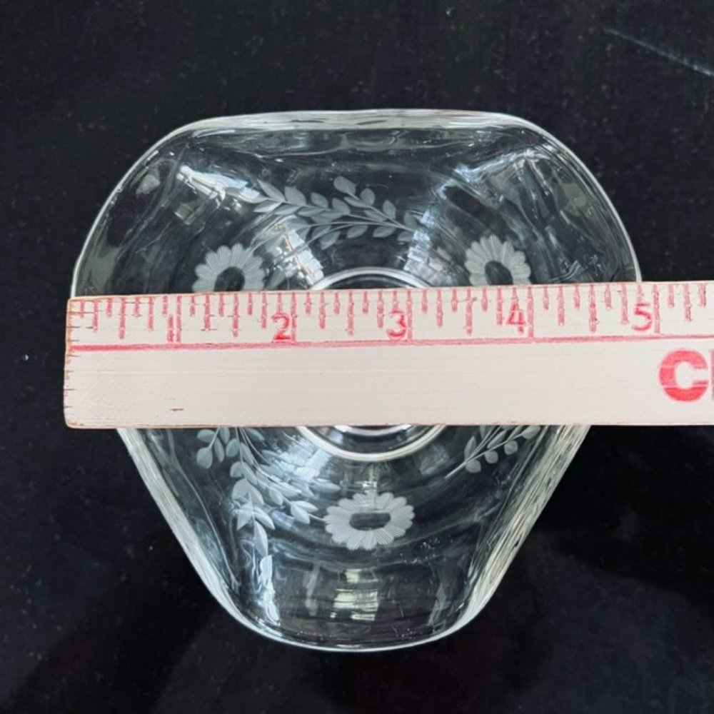 Chip & Dip Vintage WJ Hughes Triangular Shaped Corn Flower Pattern Bowl Set EUC - Picture 9 of 9